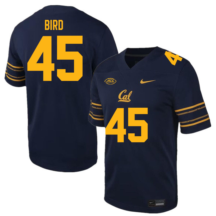 California Golden Bears #45 David Bird ACC Conference College Football Jerseys Stitched Sale-Navy